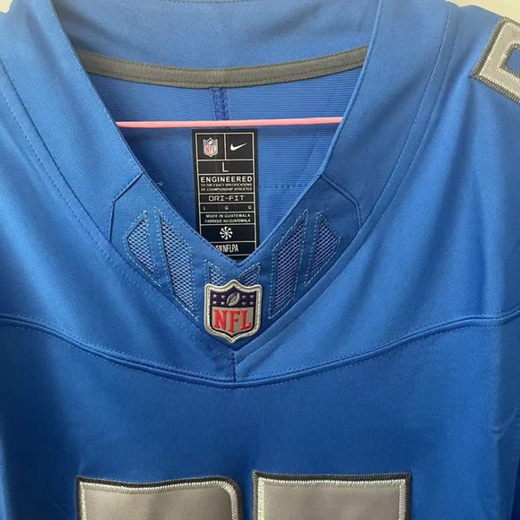 NFL Detroit Lions #97 Blue Jersey - Aidan Hutchinson - Picture 3 of 8
